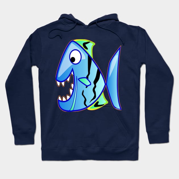 Monster fish fish color Hoodie by Lebihanto